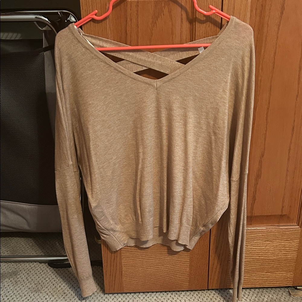 Cropped Tan Women's Long Sleeve